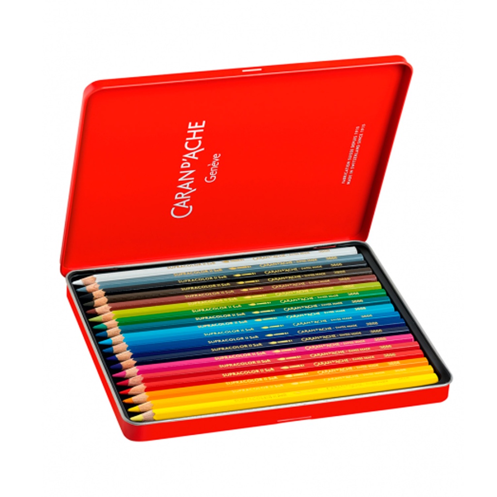 Lápices Acuarelables Caran d'Ache Supracolor (18 colores